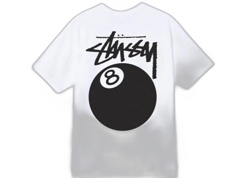 Stussy Eightball Tee White