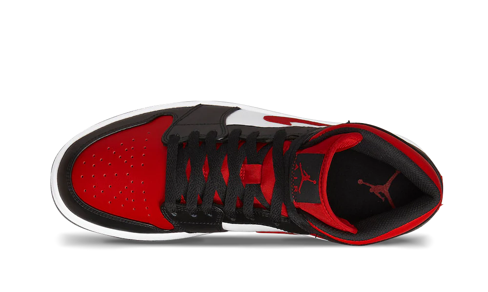 Jordan 1 Mid White Black Red