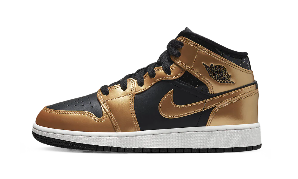 Jordan 1 Mid SE Metallic Gold Black