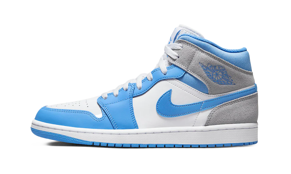 Jordan 1 Mid University Blue Grey