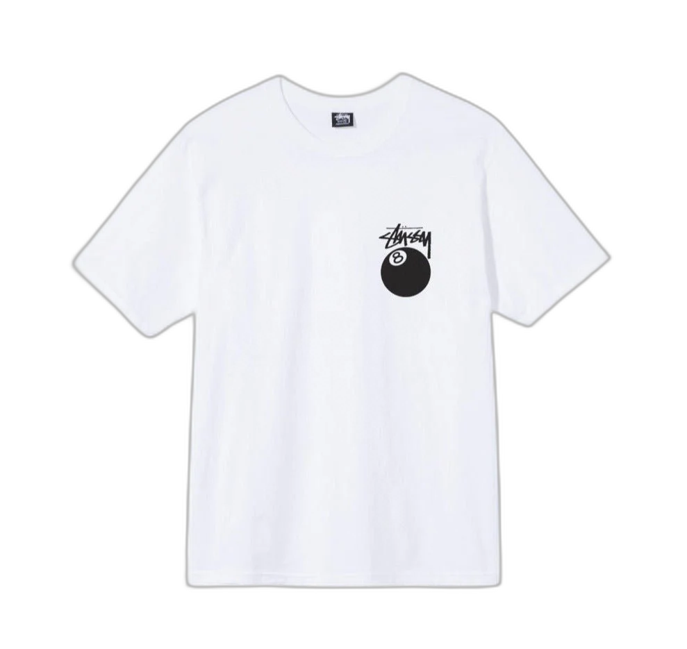 Stussy Eightball Tee White