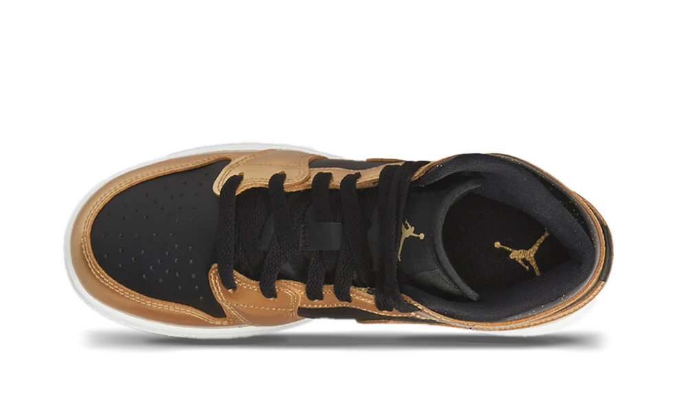 Jordan 1 Mid SE Metallic Gold Black