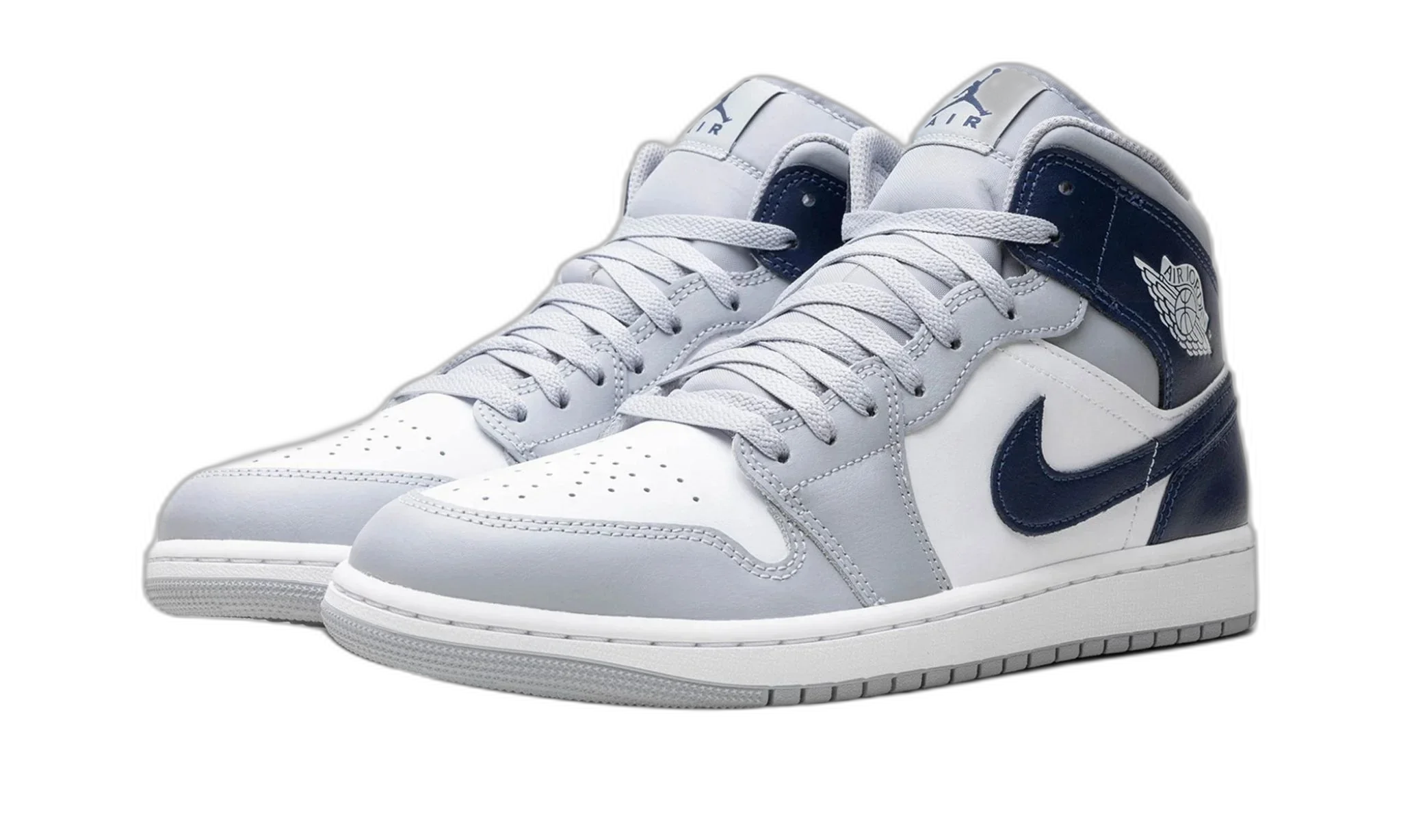 Jordan 1 Mid Wolf Grey Midnight Navy