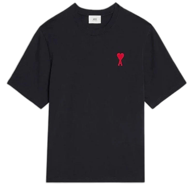 Ami Paris Ami De Coeur T-Shirt Black