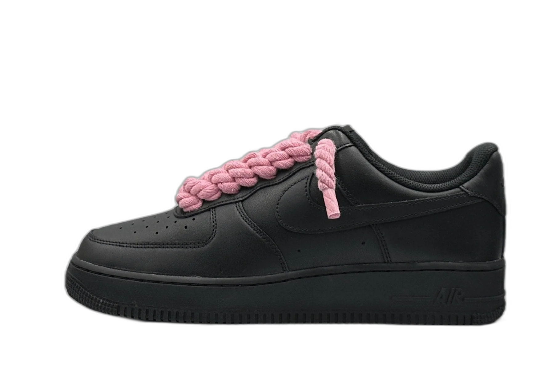 Nike Air Force 1 Low ‘07 Black / Pink Rope Laces