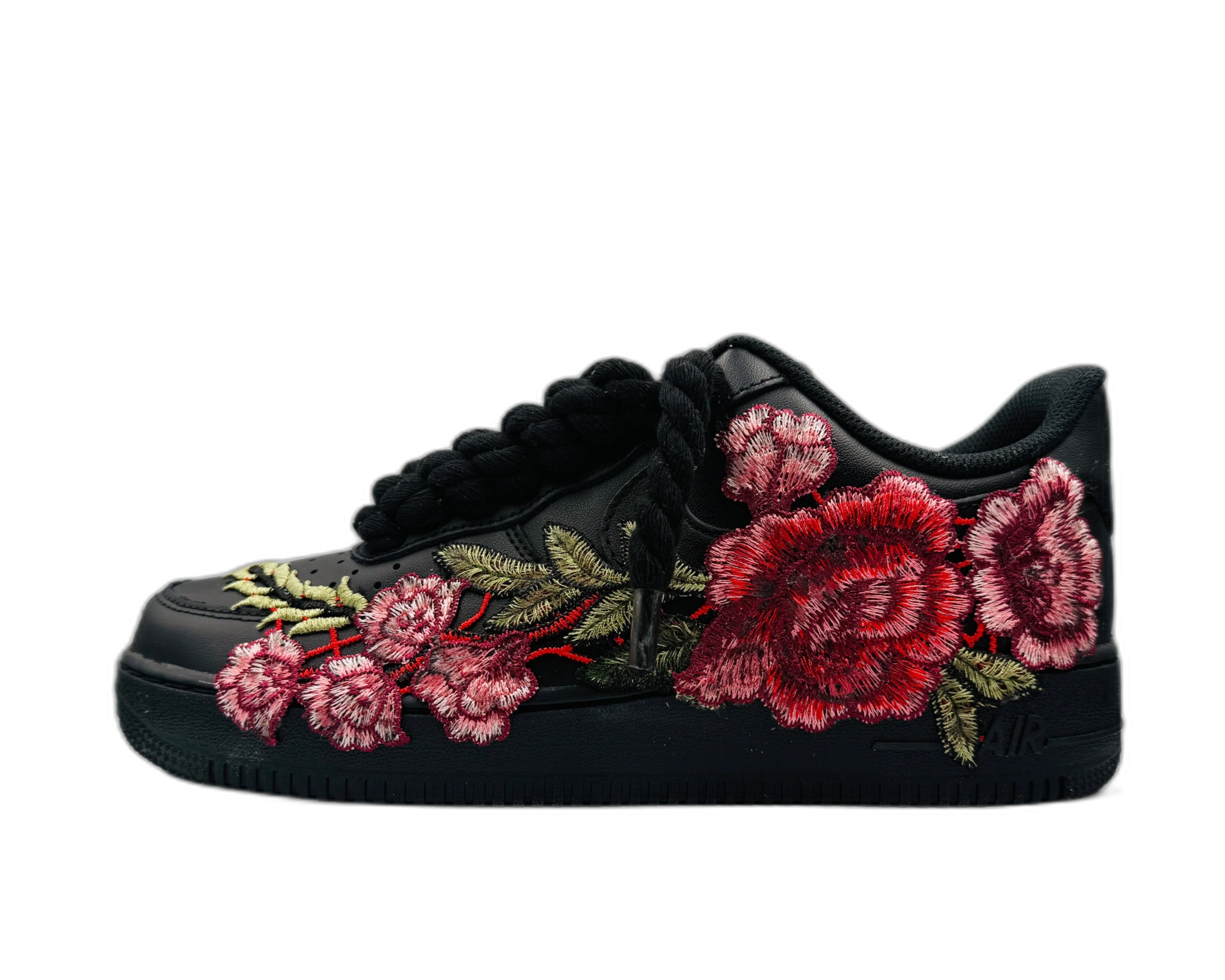 Nike Air Force 1 Low ‘07 Black / Rose Rope Laces