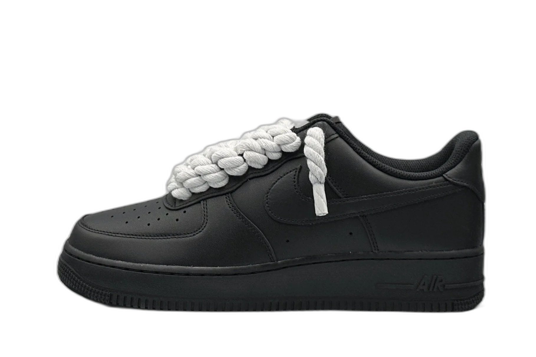 Nike Air Force 1 Low ‘07 Black / White Rope Laces