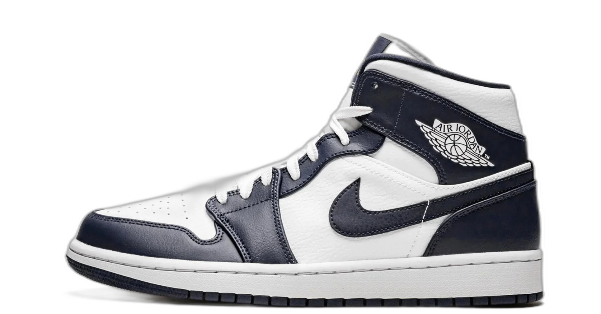 Jordan 1 Mid White Metallic Gold Obsidian