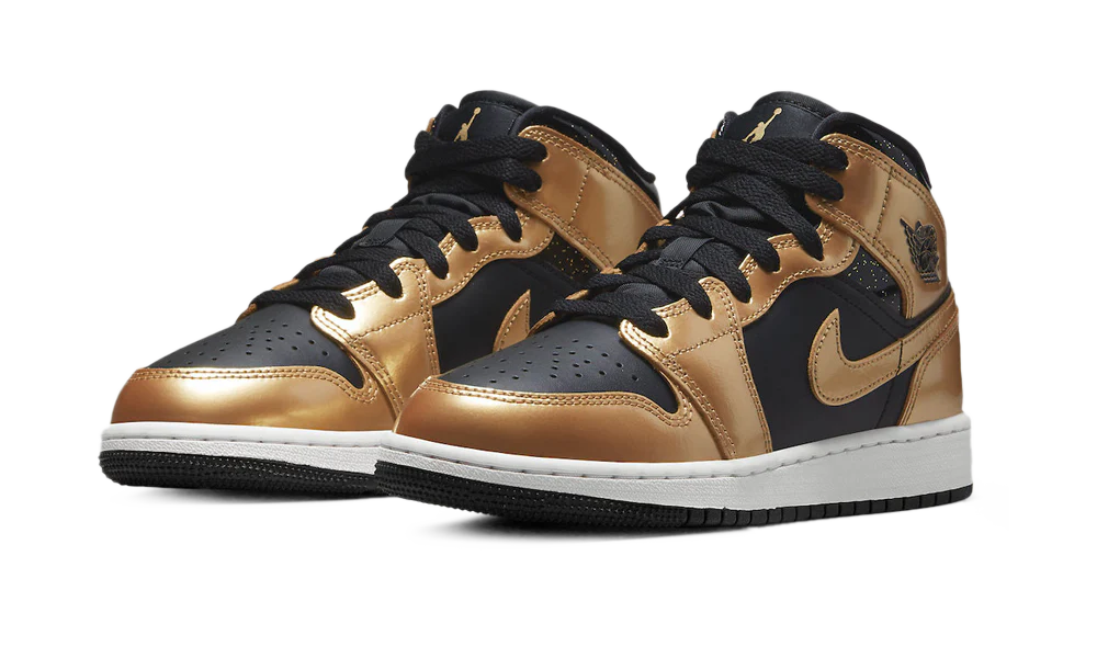 Jordan 1 Mid SE Metallic Gold Black