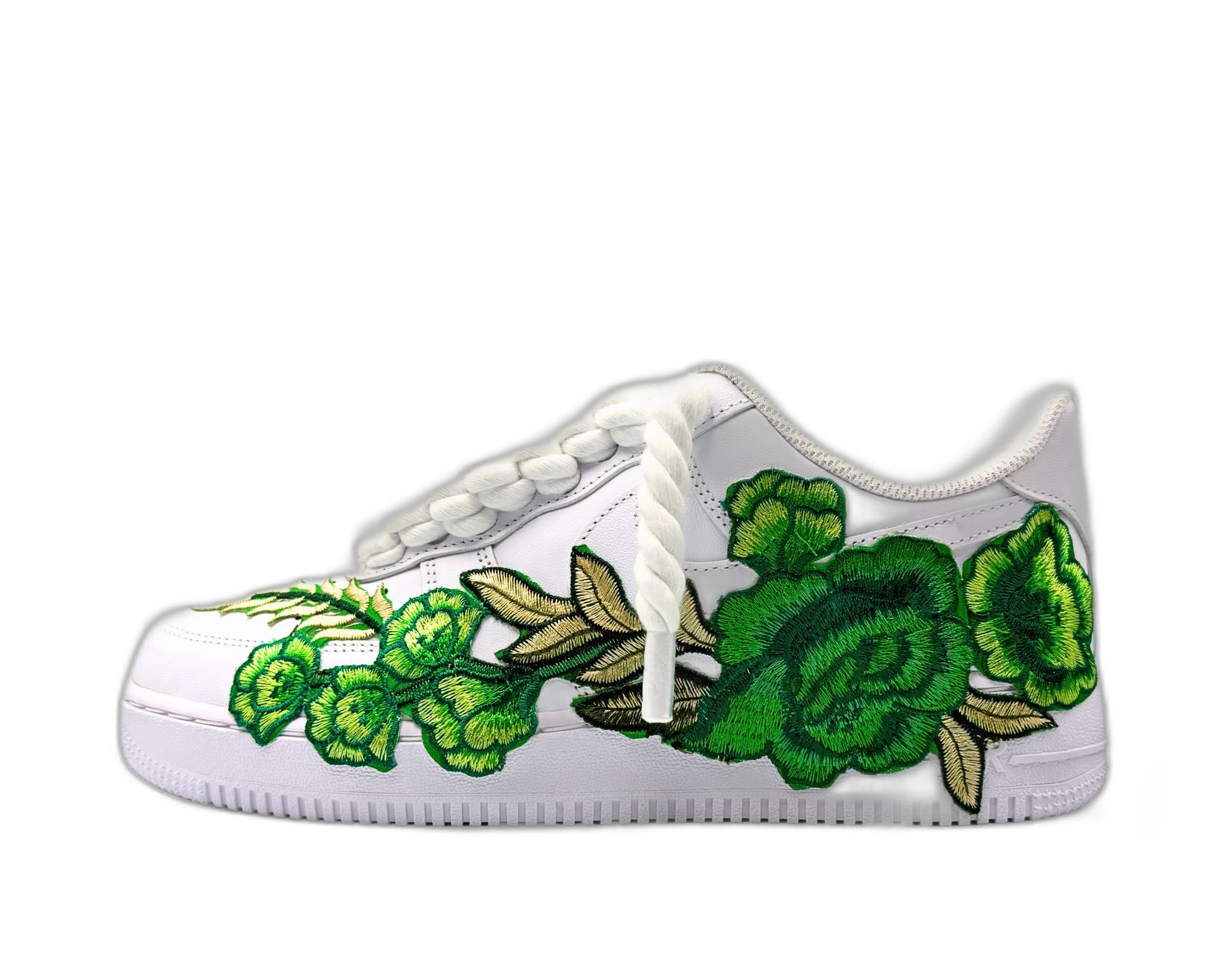 Nike Air Force 1 Low ‘07 White / Green Rose Rope Laces