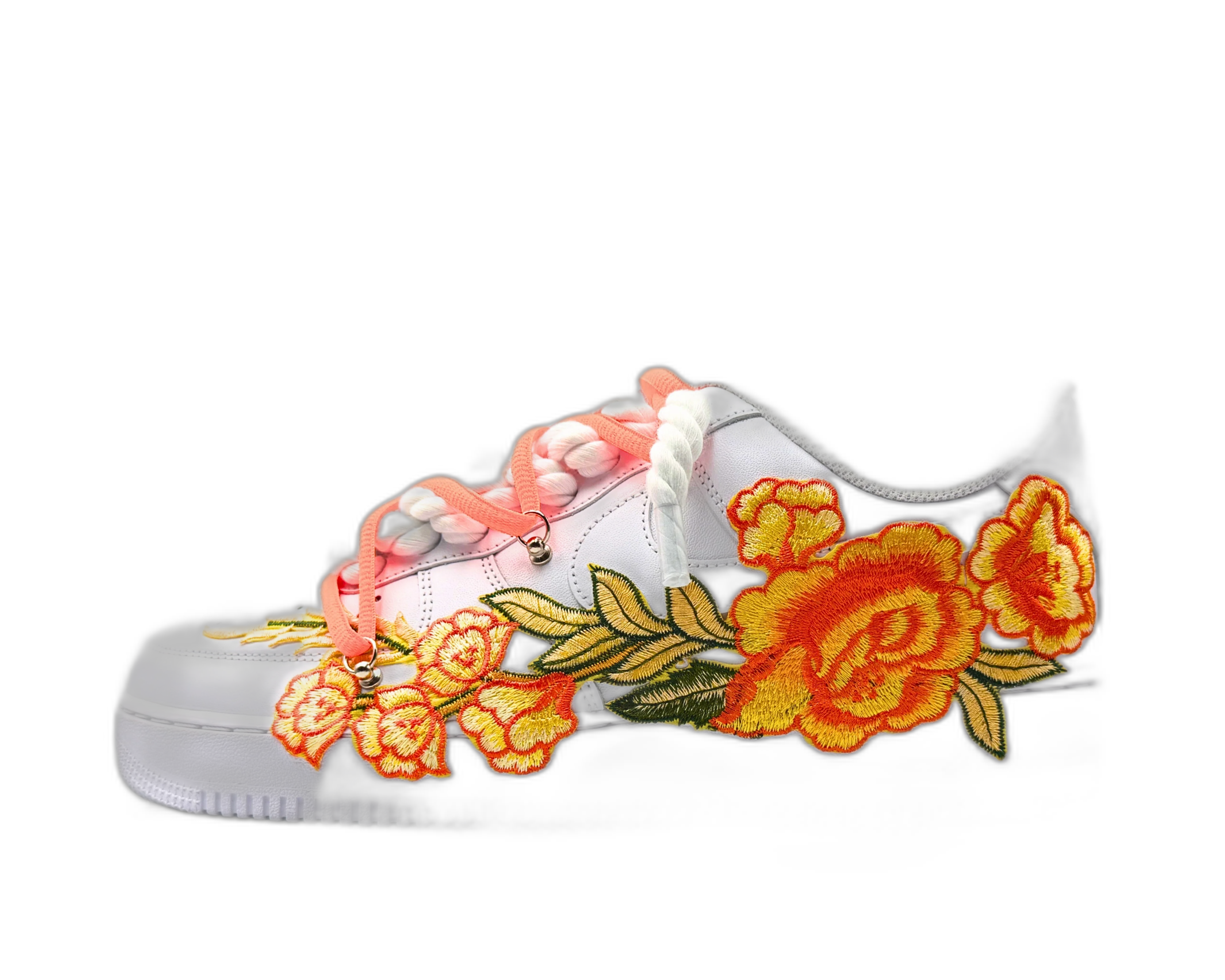 Nike Air Force 1 Low ‘07 White / Orange Rose Double Laces