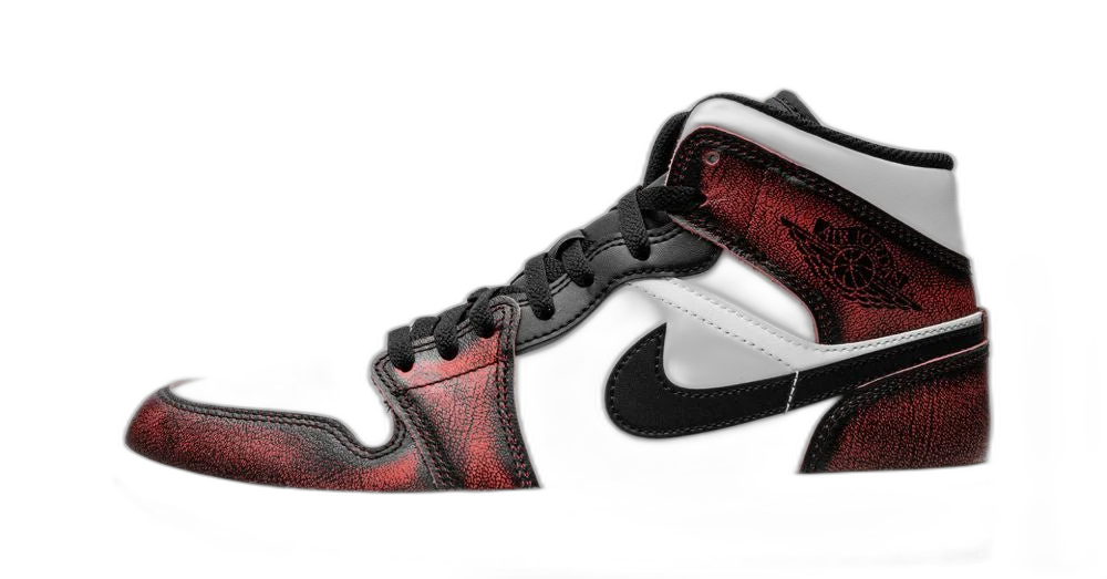 Jordan 1 Mid Wear-Away Chicago