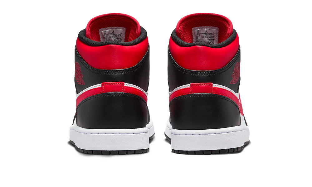Jordan 1 Mid White Black Red