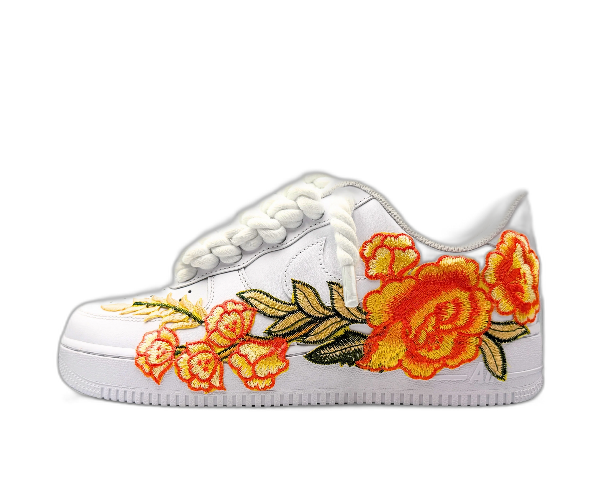 Nike Air Force 1 Low ‘07 White / Orange Rose Rope Laces