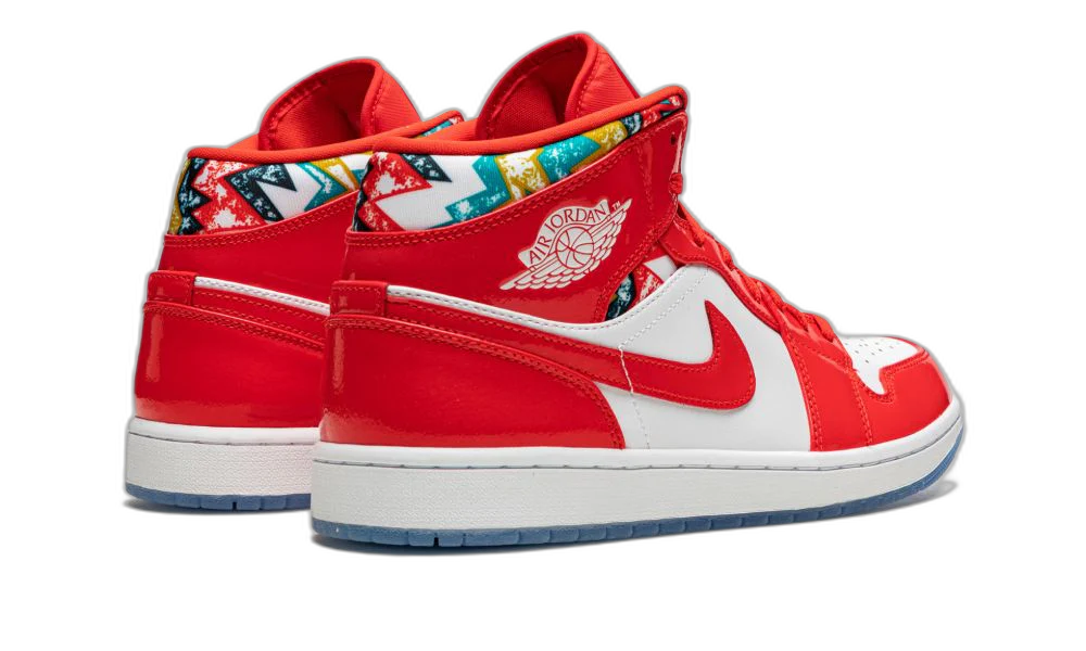 Jordan 1 Mid Barcelona Sweater Red Patent