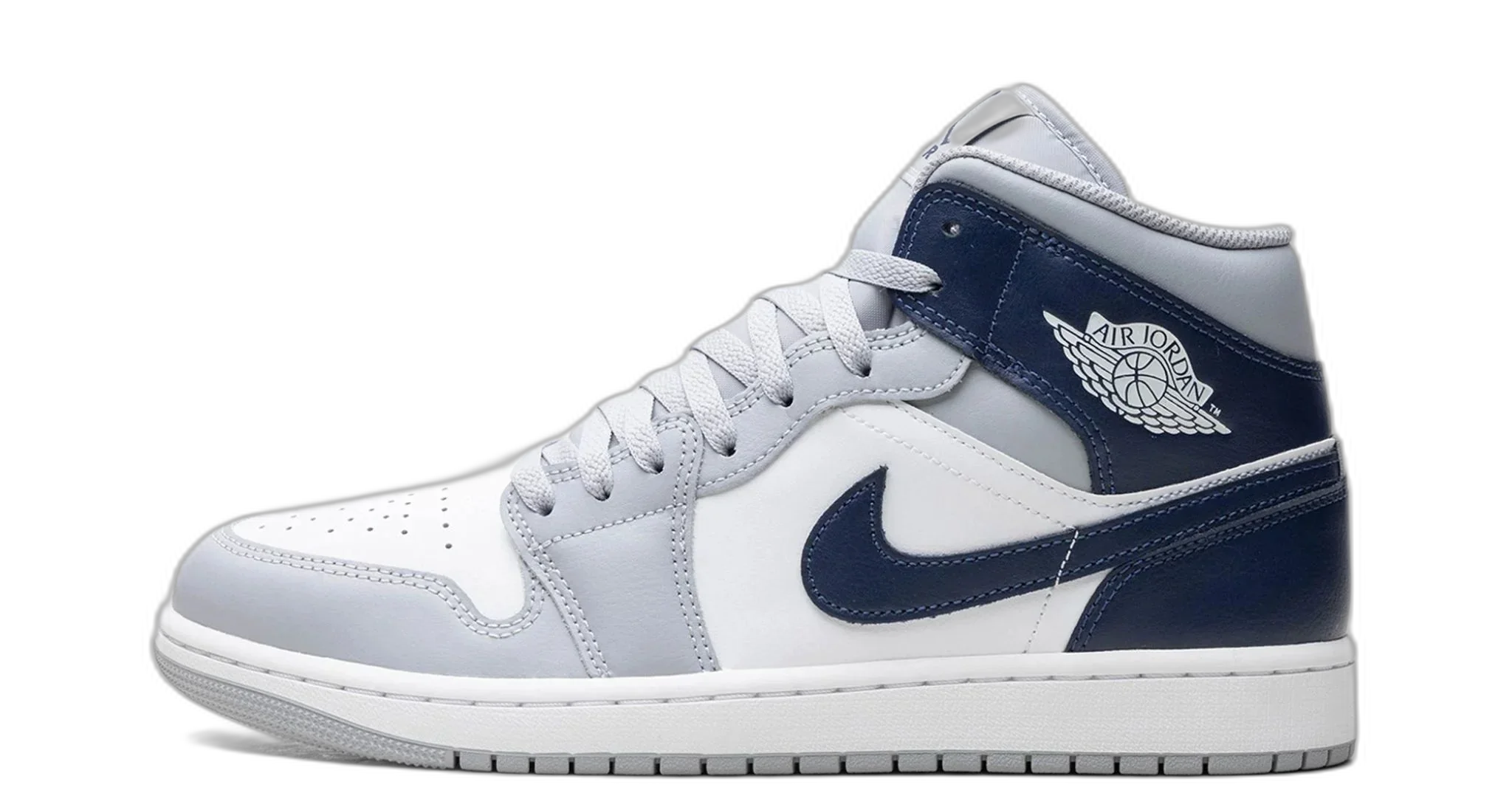 Jordan 1 Mid Wolf Grey Midnight Navy