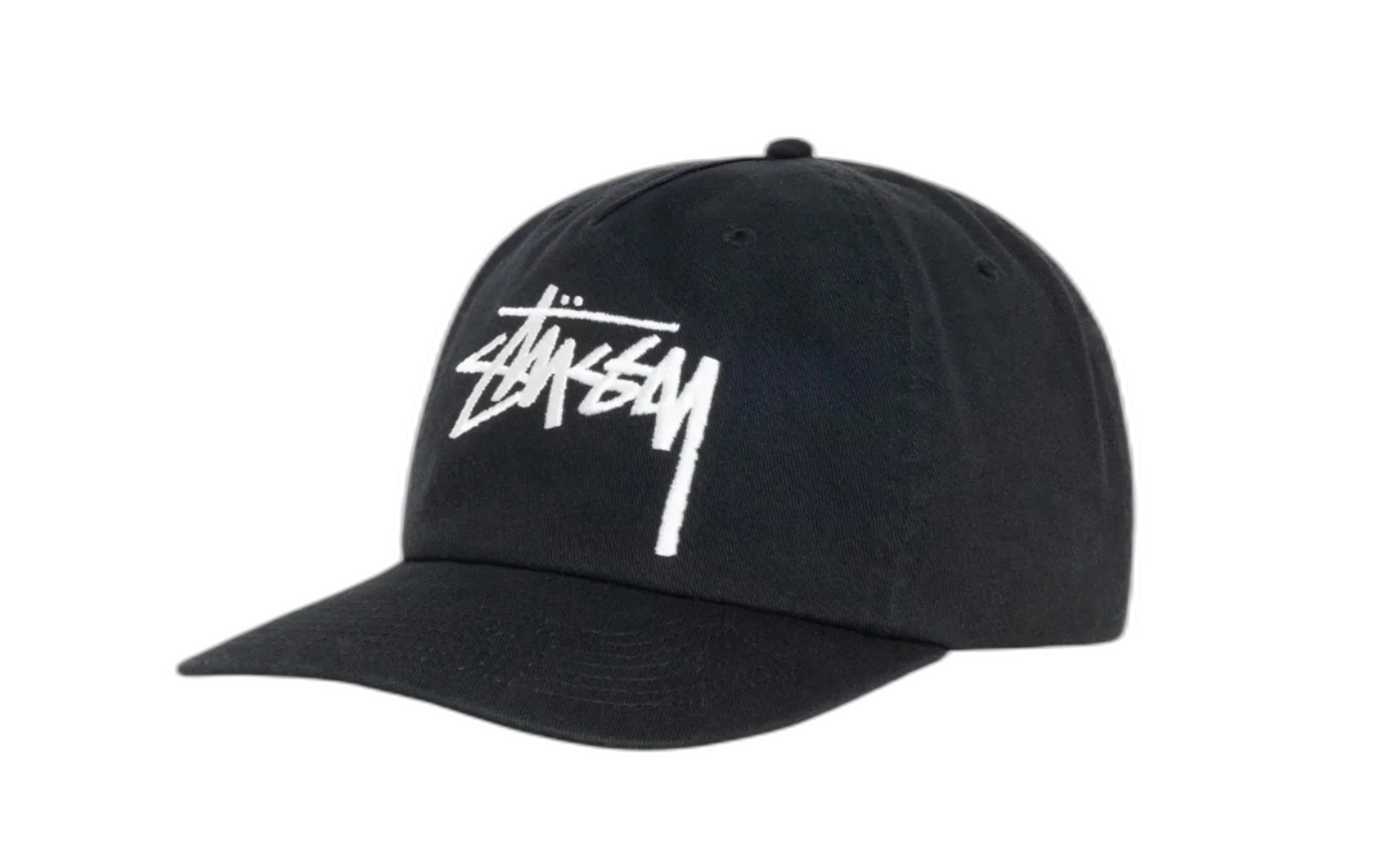 Stussy Mid-Depth Big Stock Snapback (SS25) Shadow Black
